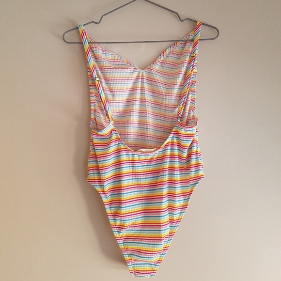 Multi Coloured Striped Bodysuit - Picture 2 of 4